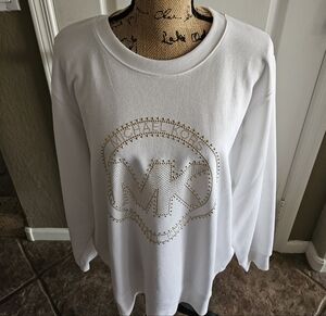 NEW ☆ Michael Kors Embelished Sweatshirt, Size Large, Brand NEW!